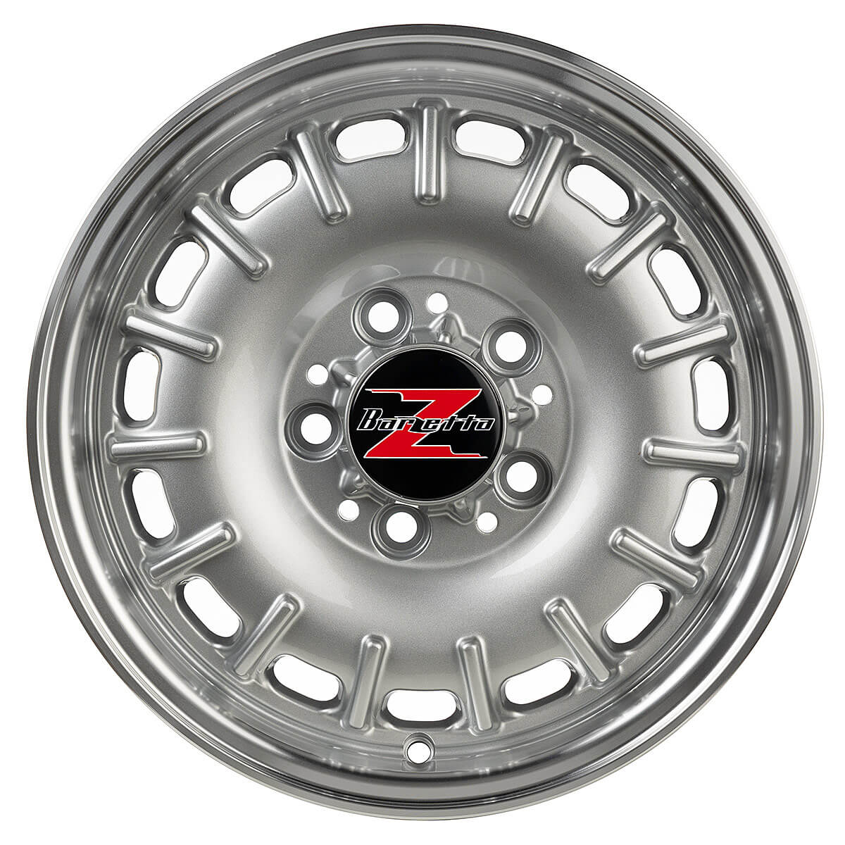 Baroque Silver Polished Lip - 6x14, 5x112, 66.6, 30,