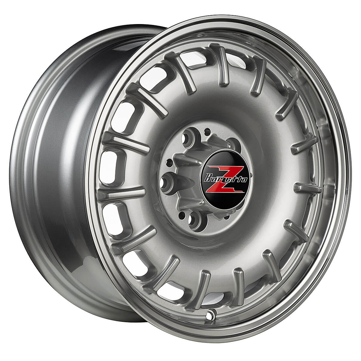 Baroque Silver Polished Lip - 7x15, 5x112, 66.6, 23,